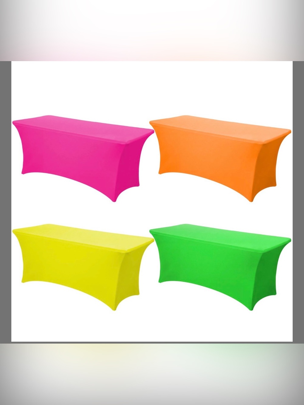 Frienda Neon Color Tablecloths (4 Pack)